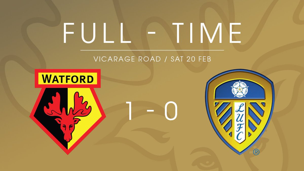 WatfordFC's tweet photo. FULL-TIME: #watfordfc 1-0 Leeds United. The Hornets are through to the FA Cup Quarter-Finals! https://t.co/v8St4VXMgm