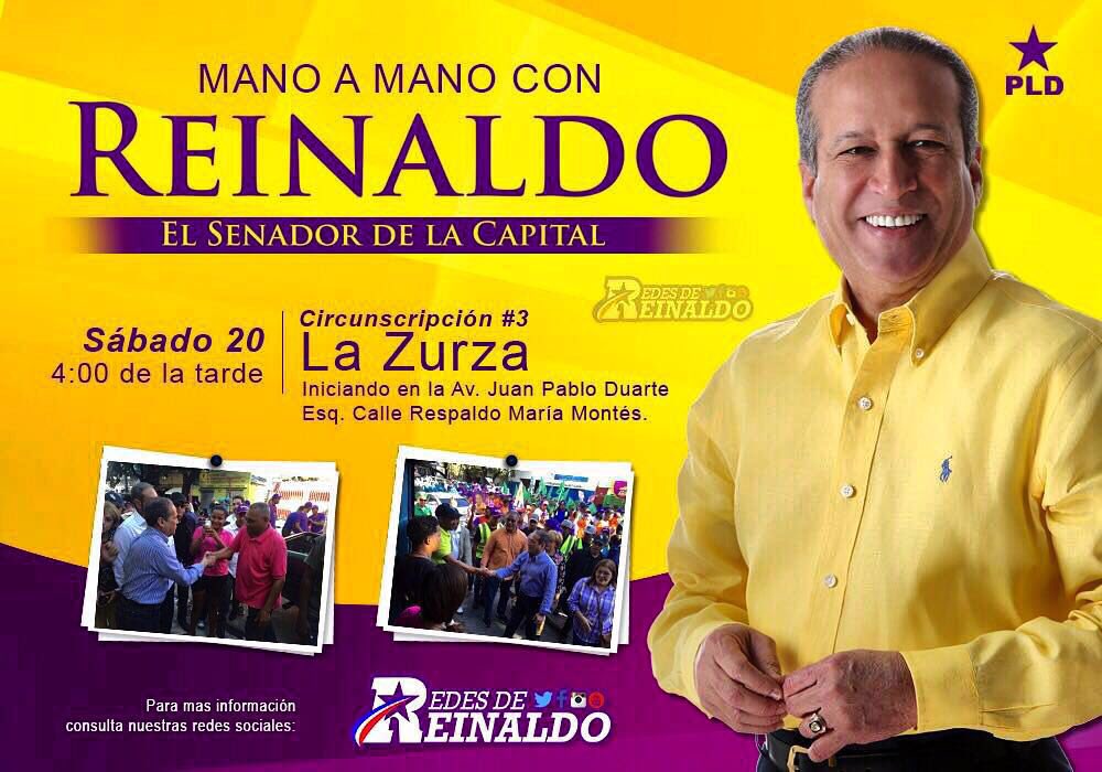 abellcordero's tweet photo. El Senador que todos queremos @ReinaldoPared estará en La Zurza #RedesDeReinaldo #LaZurzaConReinaldo https://t.co/LAU3yA2t6l