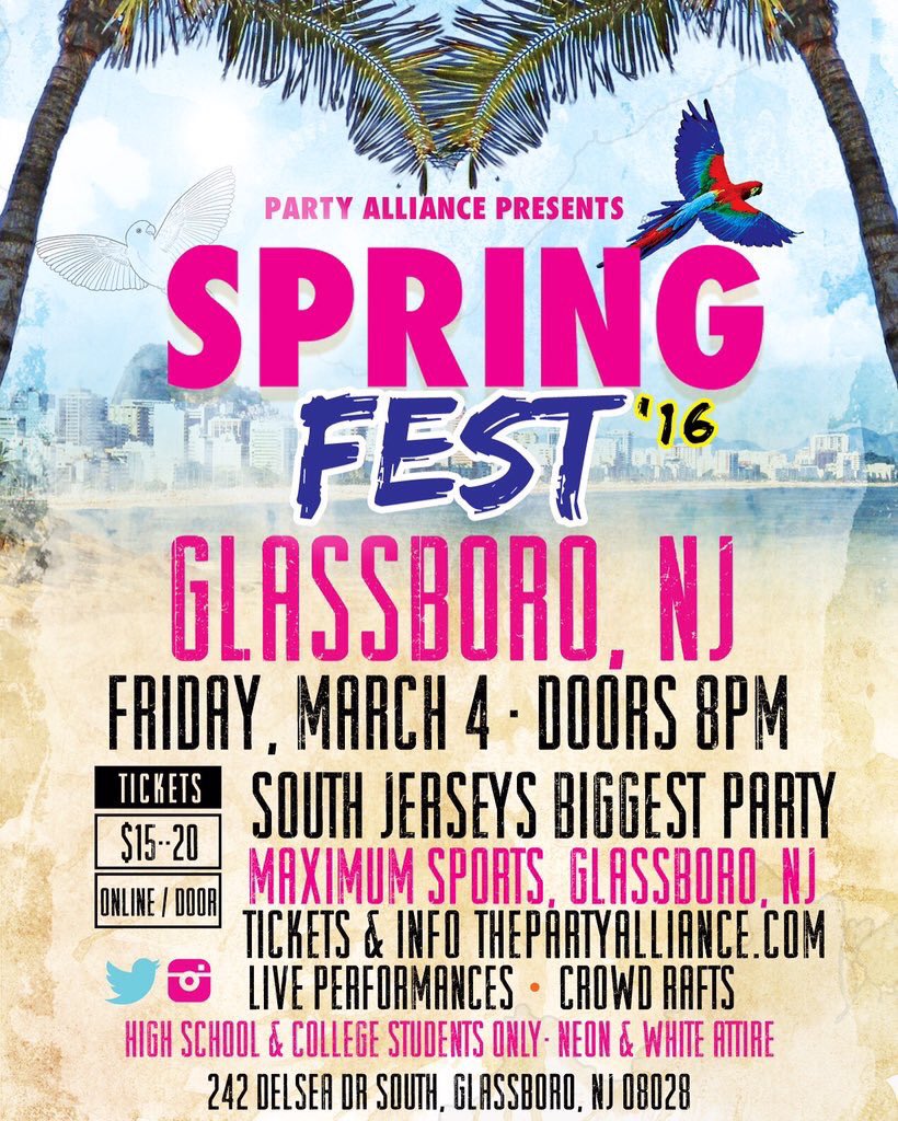 MessFestTour's tweet photo. New Jersey! @party_alliance comes to you MARCH 4th!! 

Follow them and RT for a chance to get FREE tickets! https://t.co/9XHc7uf6hM