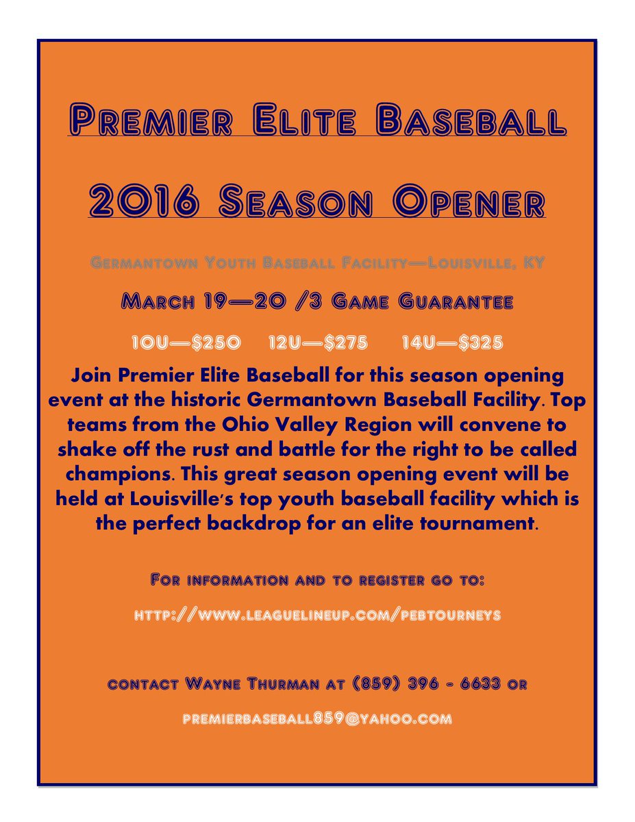 PEB859's tweet photo. @gtownballpark - March 19 is quickly approaching! Join us at Louisville's top youth baseball facility! https://t.co/GzyuHJlPKW