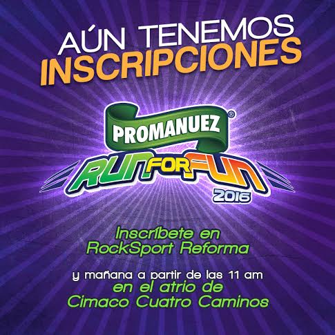 promanuez's tweet photo. Te esperamos en el atrio de Plaza Cuatro Caminos para que te inscribas y recojas tu kit.

¡Aún estás a tiempo! https://t.co/yivpT0PxBw