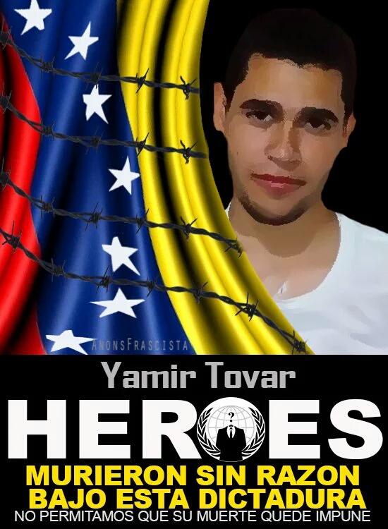 Blackghost4898's tweet photo. Luchar por tu país te costó la vida hermano VTR fuiste cazado y asesinado #20F #NoOlvidamos #TeamVene10 Héroe Yamir https://t.co/eR2XlihIYX
