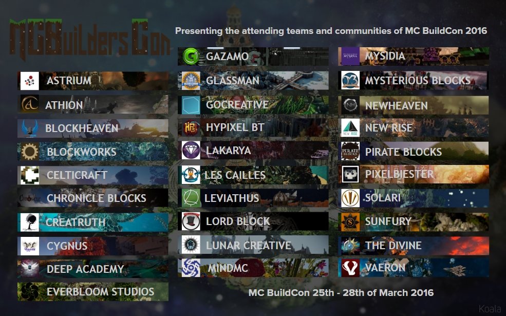 MissionVirtual_'s tweet image. Presenting the attending teams and communities of #MCBCon 2016!
