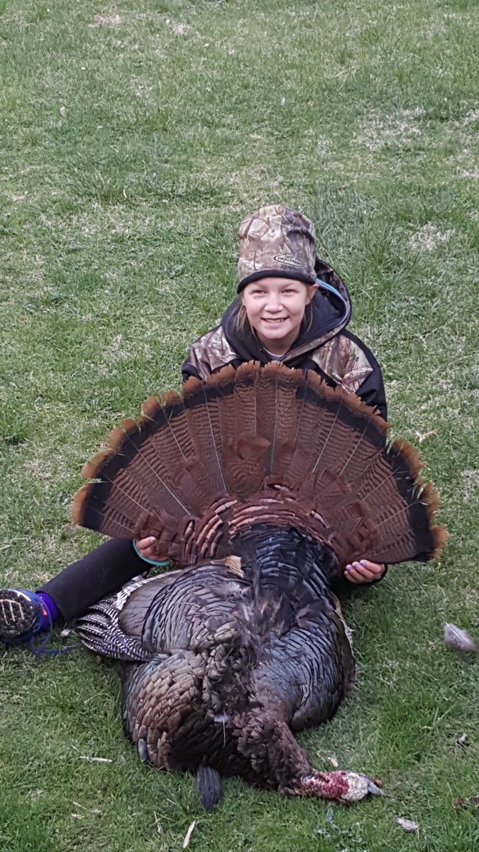 GoHuntPAMoment's tweet photo. Cheyenne smiles proudly with her harvested turkey in #Pennsylvania. #JuniorHunters #GirlHunters #MyGoHuntPaMoment https://t.co/4CVzohwcXu