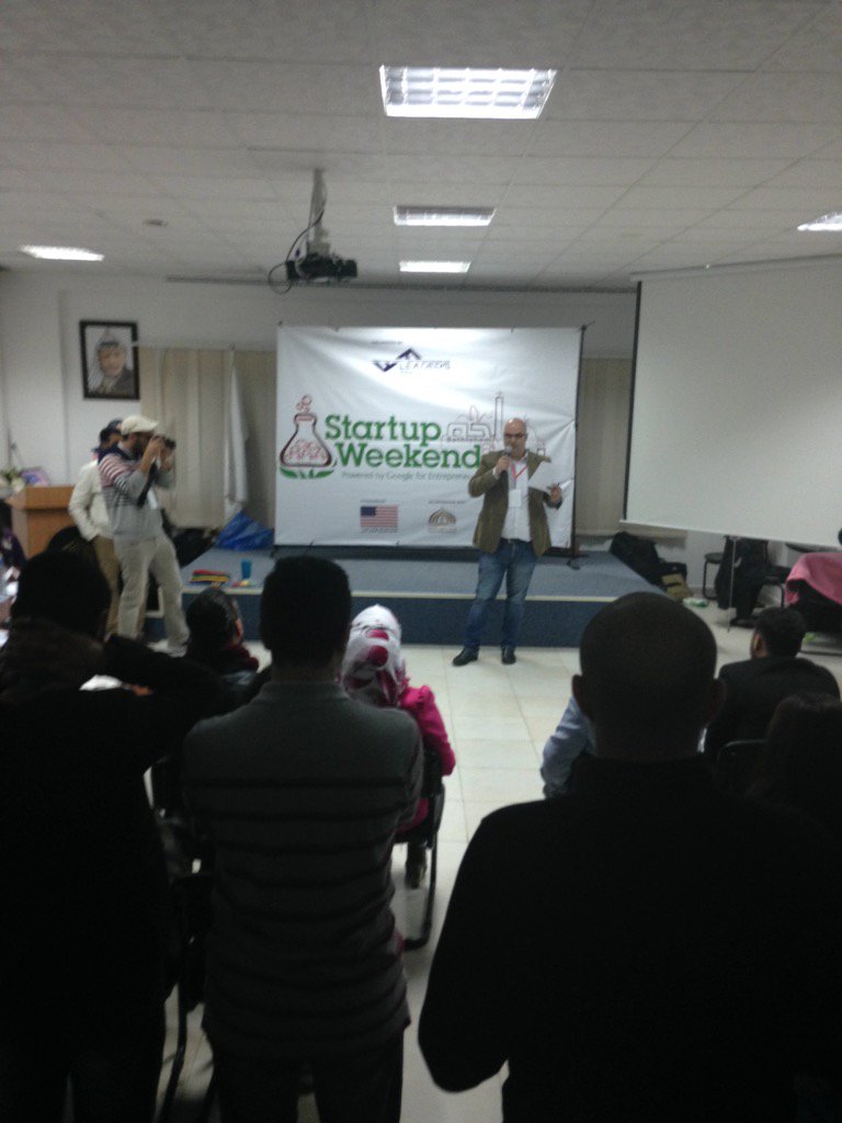 Bader_ICT's tweet photo. Habib Hazzan of @IbtikarFund announcing winners - 1st place to ShareWorkers! #SWBethlehem https://t.co/pWzY891S36