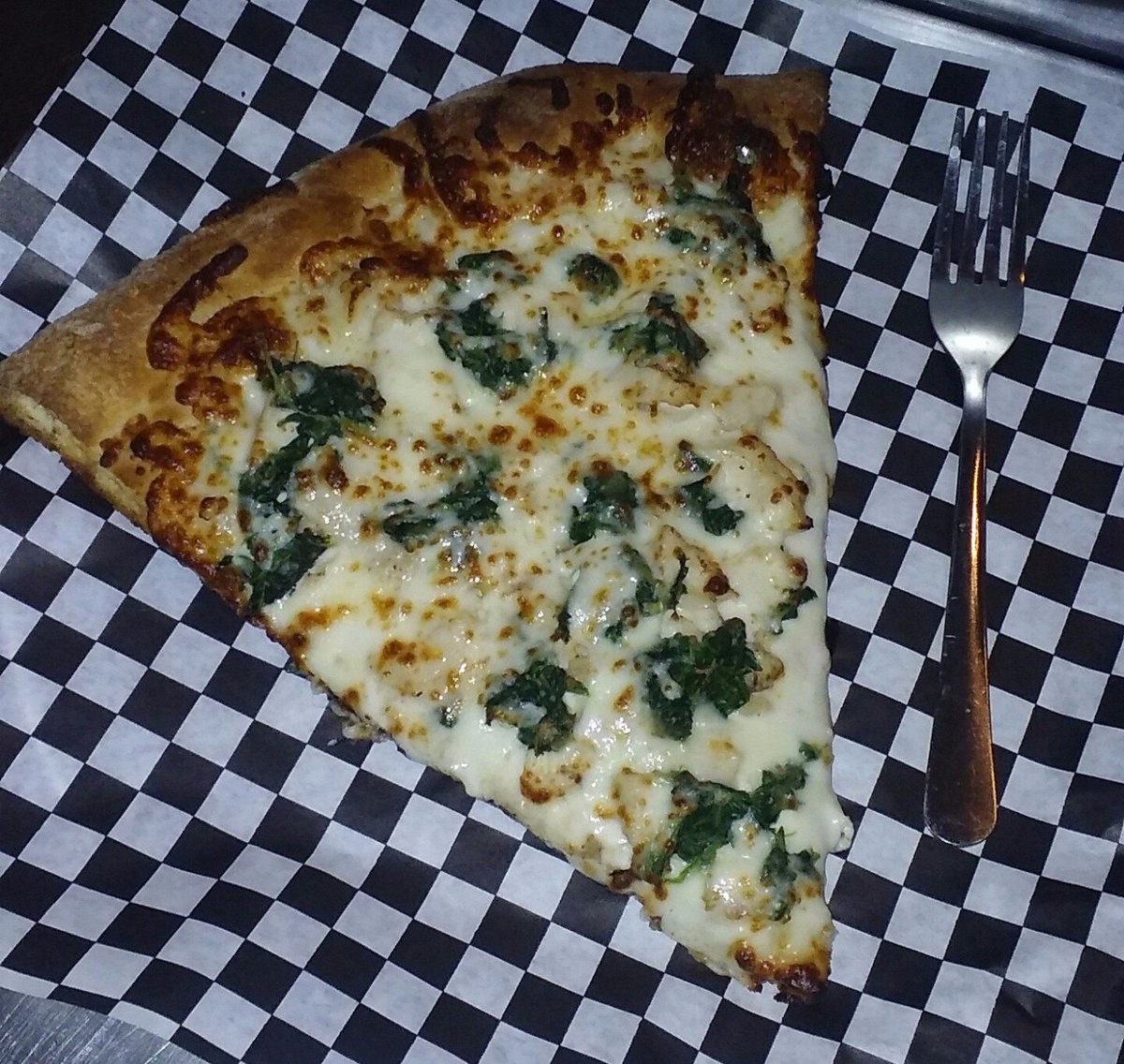 AJsTopeka's tweet image. Say hello to the brand new Spinach Chicken Alfredo, number 18 on our list of hand crafted speciality pizzas.