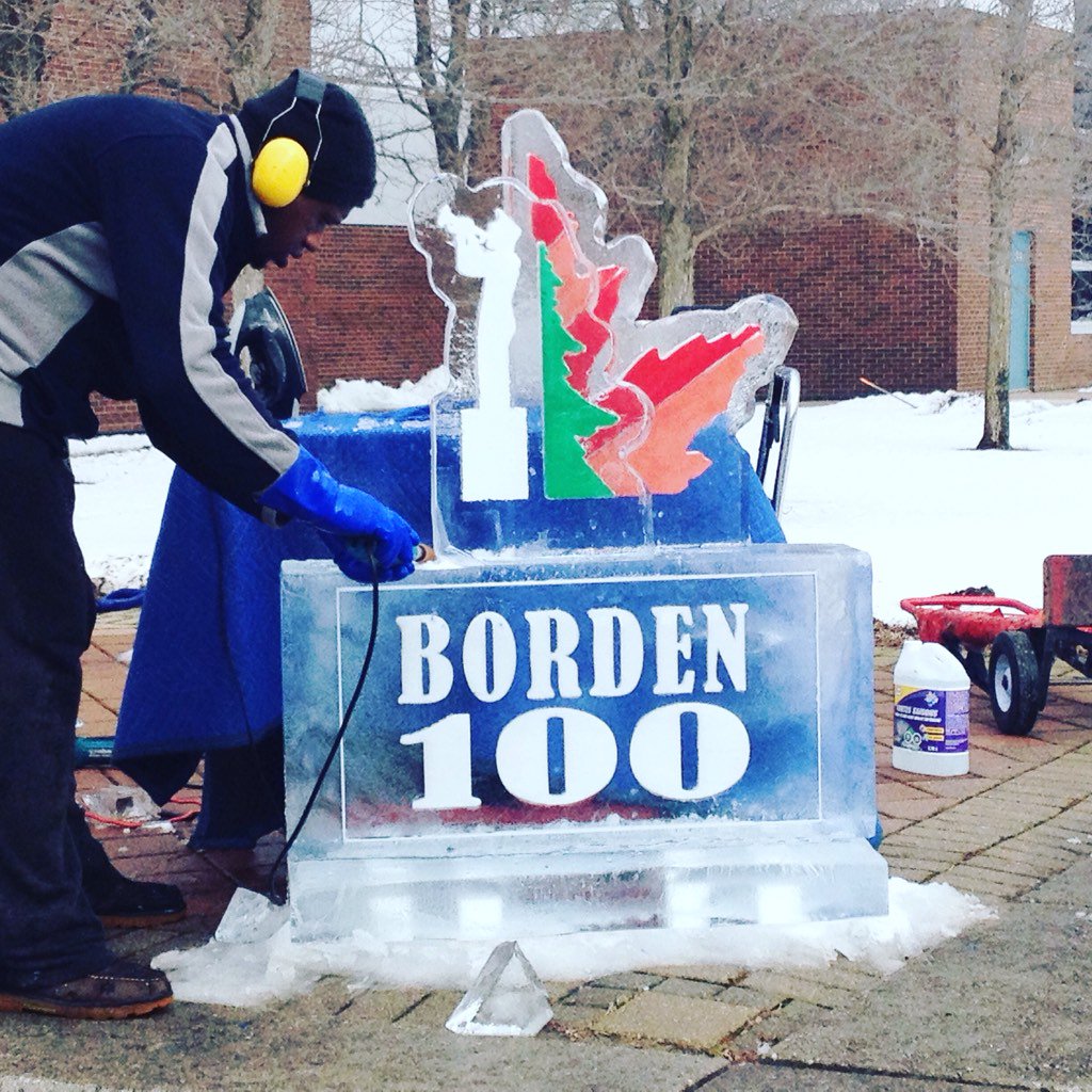 StevensonFarms's tweet photo. Ice sculpture to commemorate #100years happening right now at #cfbborden #baseborden https://t.co/xJ7IE341t9