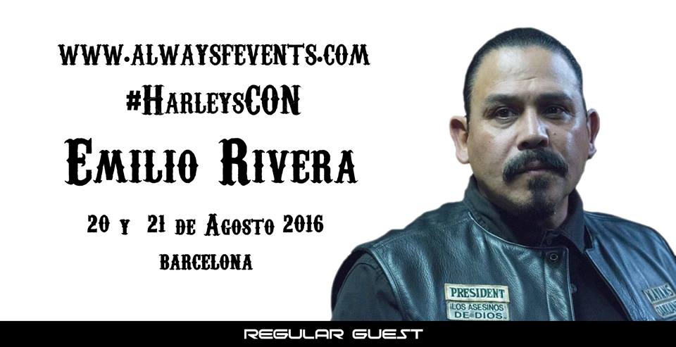 SOASpainCON's tweet photo. El 2º invitado de la @HarleysCON es.. @EmilioRivera48 :) !!
https://t.co/idwvKLlmyp #SOAFX #SOA #SOACON https://t.co/vqmTZeNGJO