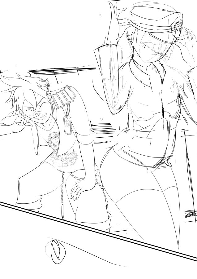 手がうまく描けない時は、根本的な角度が合っているか、早々に考え直すのが吉。角度さえ合っていれば、例え指六本あっても違和感がない。 