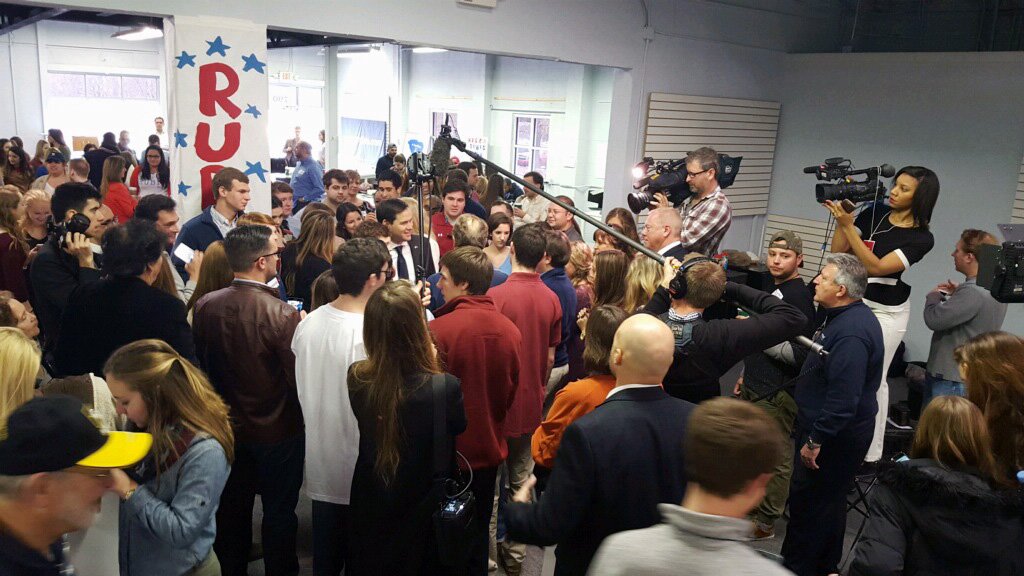 marcorubio's tweet photo. Visited our SC HQ today -- great meeting so many of our volunteers who've been working hard for months! #SCPrimary https://t.co/Ur6BHJiTJg