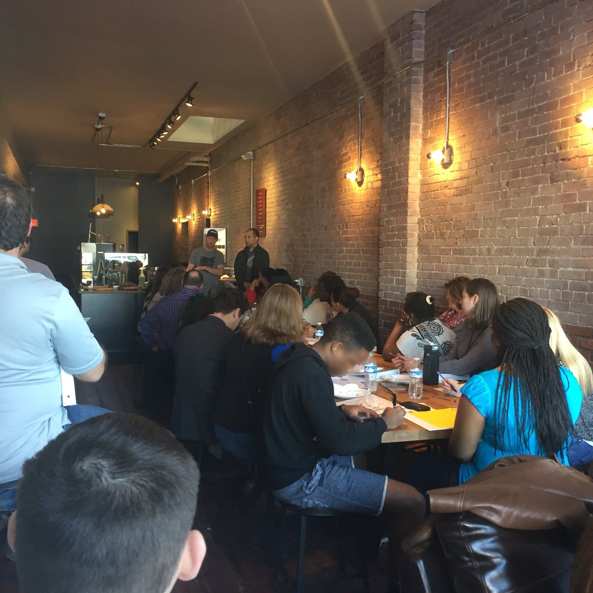 starfishally's tweet photo. Intro to Coffee at LINK22 today!! Thanks to @briosocoffee @cafebrioso #defygravity #link22 https://t.co/SwlVJ5TzGR