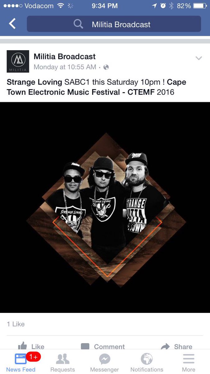 Tune into <a href="/Official_SABC1/">SABC 1</a> at 22:30* to watch the LIVE stream of <a href="/strangelovingza/">Strange Loving</a>'s set from day 1 at <a href="/CTEMF/">CTEMF</a> 2016.