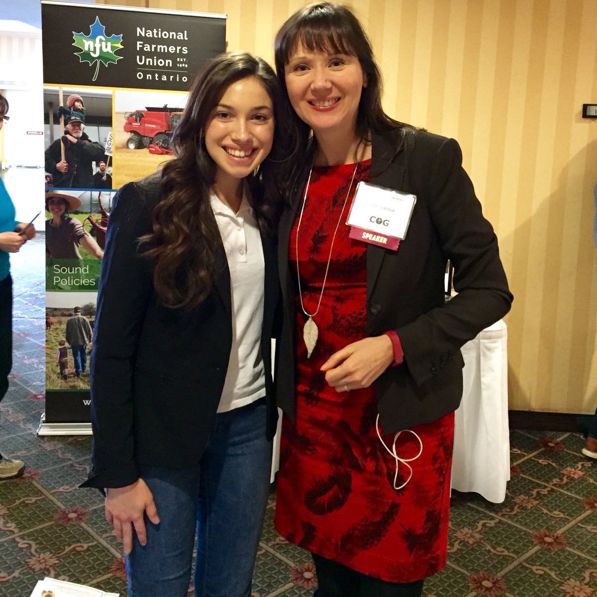 NonGMOToronto's tweet photo. #Toronto beautiful #GMO activists @JulieDaniluk &amp; @RachelsNews stop for a snap b4 their #COGconf2016 presentations https://t.co/vD0apVexDr