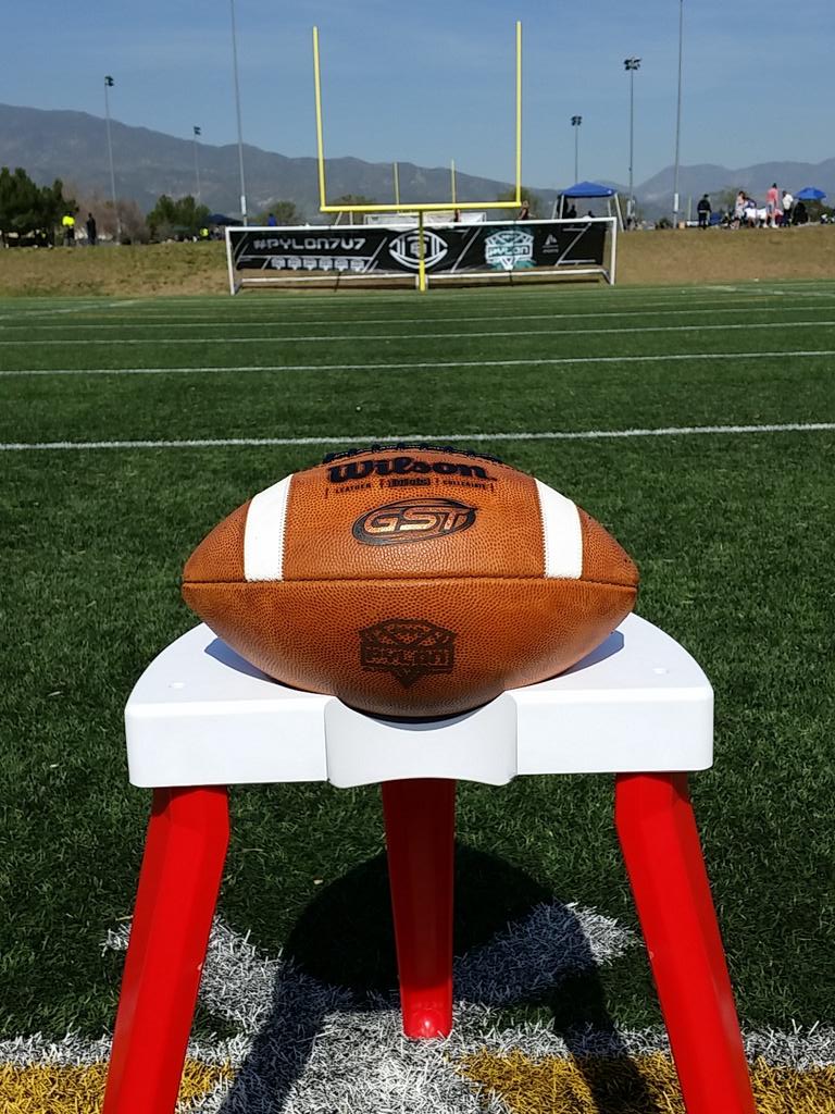 Pylon7on7's tweet photo. @Wilson_Football The official ball Pylon 7v7. Look real good coming off @QB_TEE #PlayForScholarships #PlayForGold https://t.co/zijrQuzLdp
