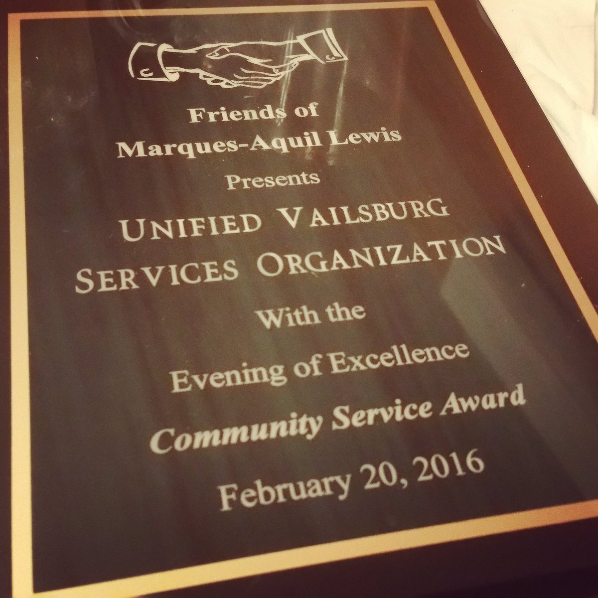 UVSO's tweet photo. "Night of Excellence"
Community Service Award
Friends of Marques-Aquil Lewis
#UVSO #NewarkOnTheRise https://t.co/UfBBGN7kAf