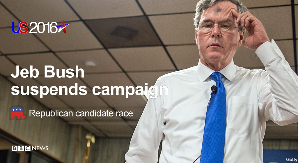 Jeb Bush suspends campaign Please clap!