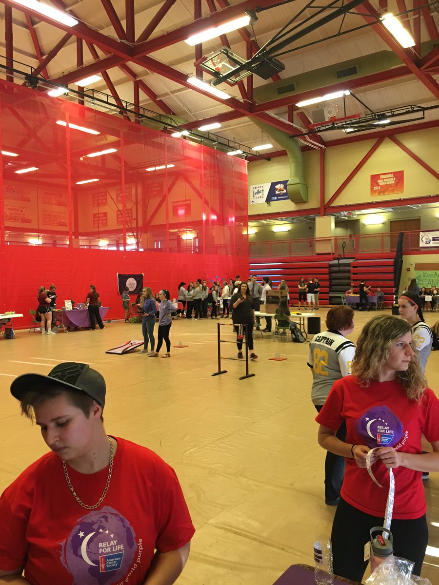 SHURelayForLife's tweet photo. The activities are starting to begin! Come to McKenna 4-8pm today for relay for life💜💜 https://t.co/YVAtUuXB42