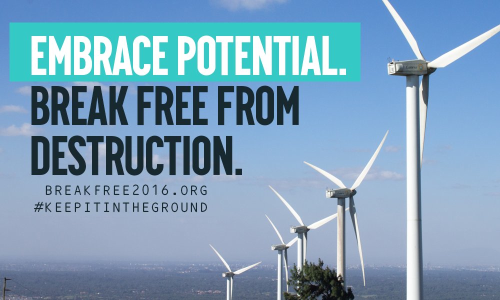 350's tweet image. It's time. This May: breakfree2016.org