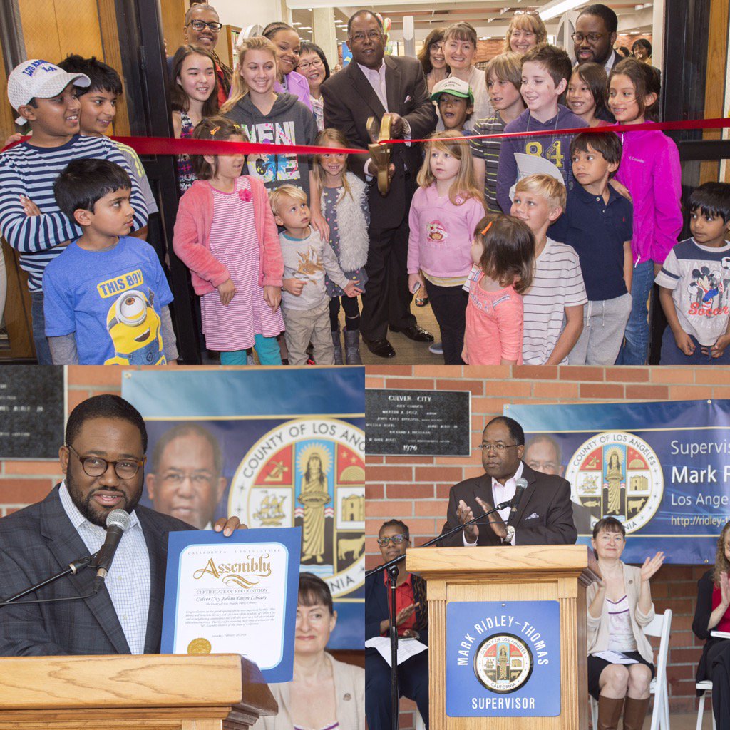 Rededication of the Julian C. Dixon Library in Culver City. It's <a href="/LACountyLibrary/">LA County Library</a> first Net Zero Energy Bldg.