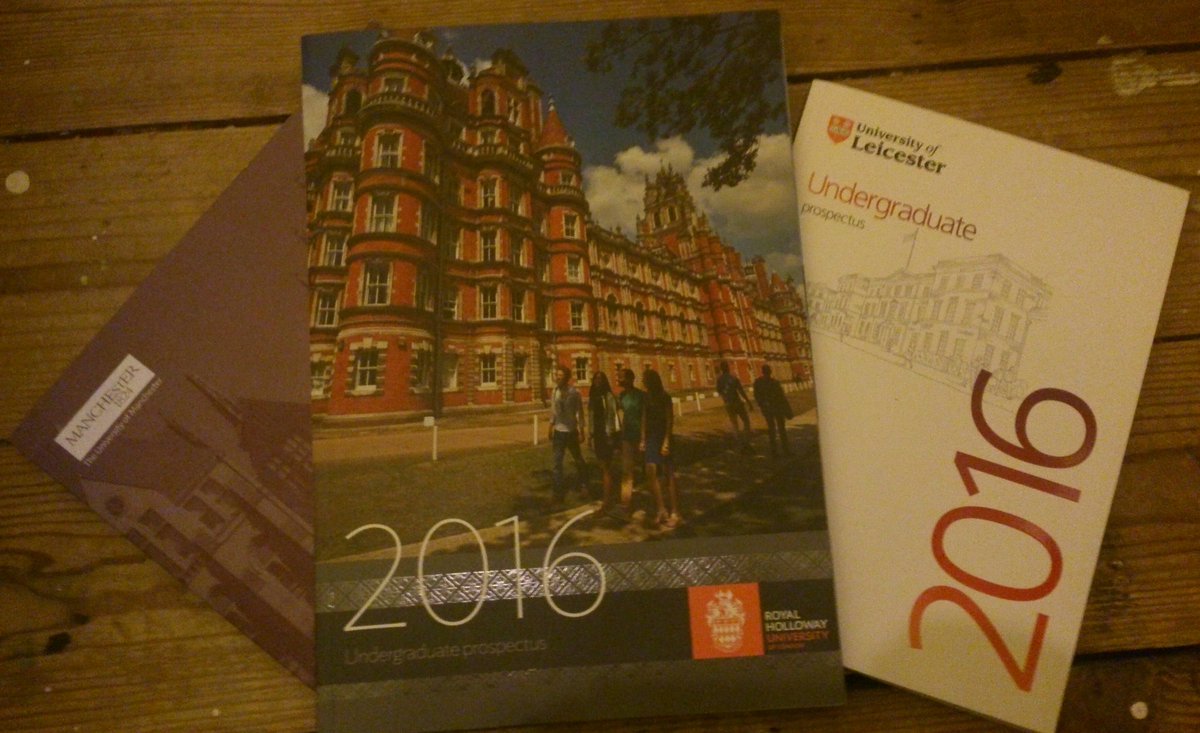 steviejae97's tweet image. Sad times. I found prospectuses for RHUL, Leicester, Surrey and Manchester. #No2016Entry #OneMoreYear #2017Entry