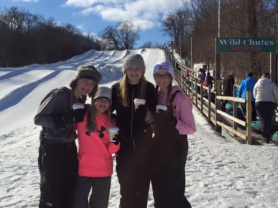 We still have snow &amp; having a blast!! #powderridge #bluebirdsky #snowtubing