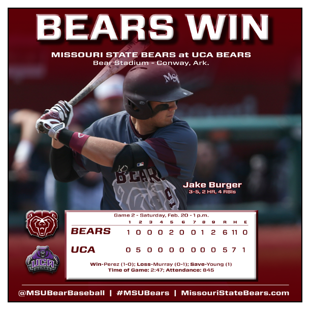 MoStateBSB's tweet image. Big series-clinching victory in Saturday's first game. MSU goes for the sweep in the nightcap at 4:30 p.m..