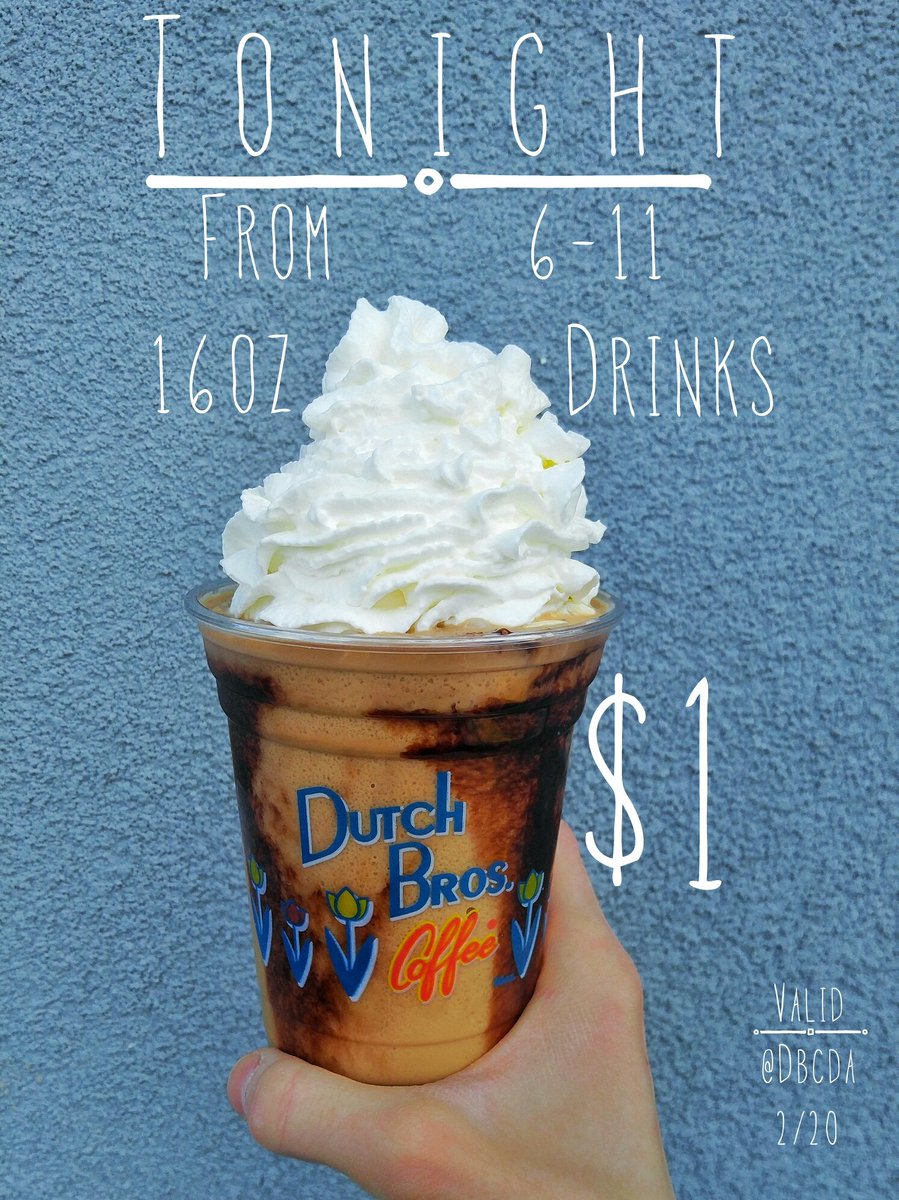 DutchbrosKC's tweet photo. Club Dutch Tonight!! From 6-11pm any 16oz drink is $1!! Valid 2/20 at CDA Dutch! ✌#dbcda #stayuplate https://t.co/sbrSL0wrHc