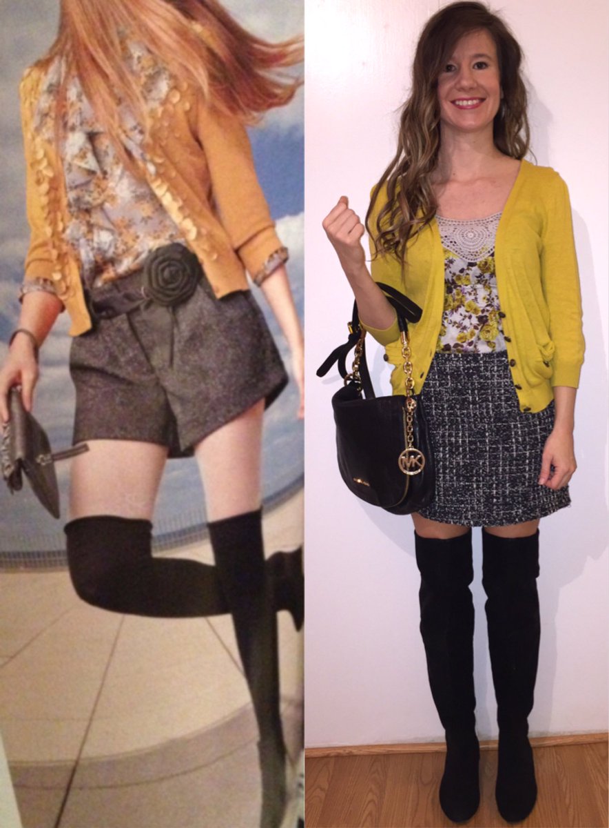 BrandiFashBlog's tweet image. "Tweed Skirt &amp;amp; Mustard Cardigan With Over The Knee Boots"

brandisfashionblog.com/2016/02/tweed-…

#Forever21 #Target #MichaelKors
