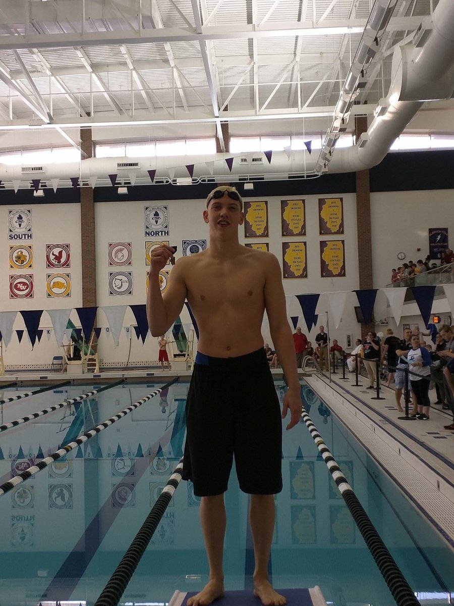 Nate Reiff crushes his team record (set last week) and is sectional champ in the 100 breast 59:07!!!