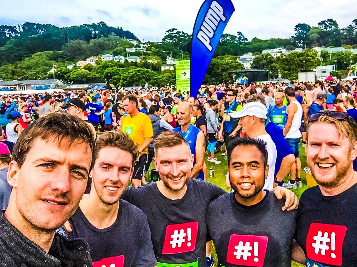 hashbangnz's tweet photo. At the finish line! Lookin' good! @ruby_fu_ninja @chron9 @johnnyICON https://t.co/pQc48cOSgp