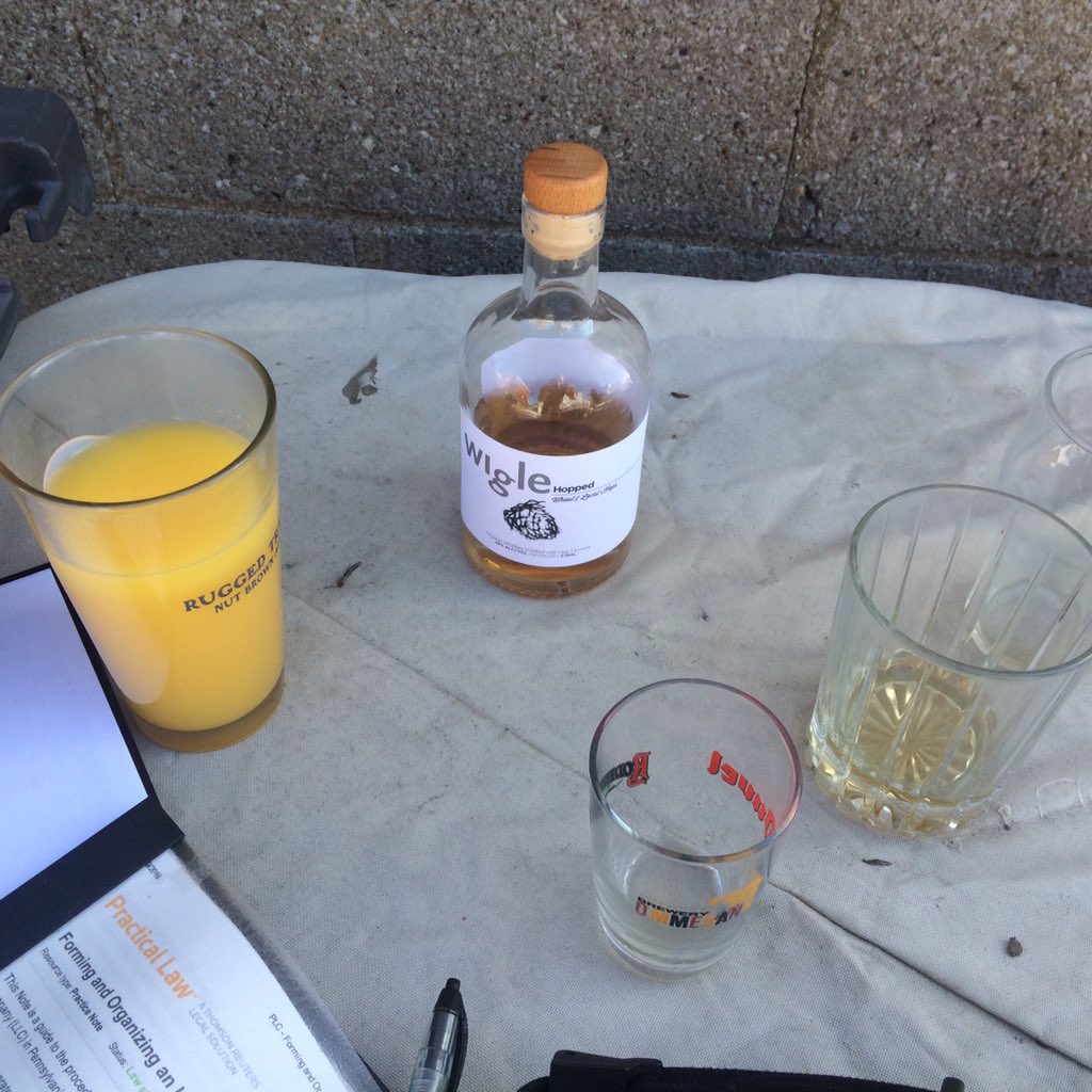 hopsonlotspgh's tweet photo. Enjoying some @WigleWhiskey #HoppedWhiskey while we have a nice meeting. #HOLP #hopsonlotspgh https://t.co/hFkrYVeMLI
