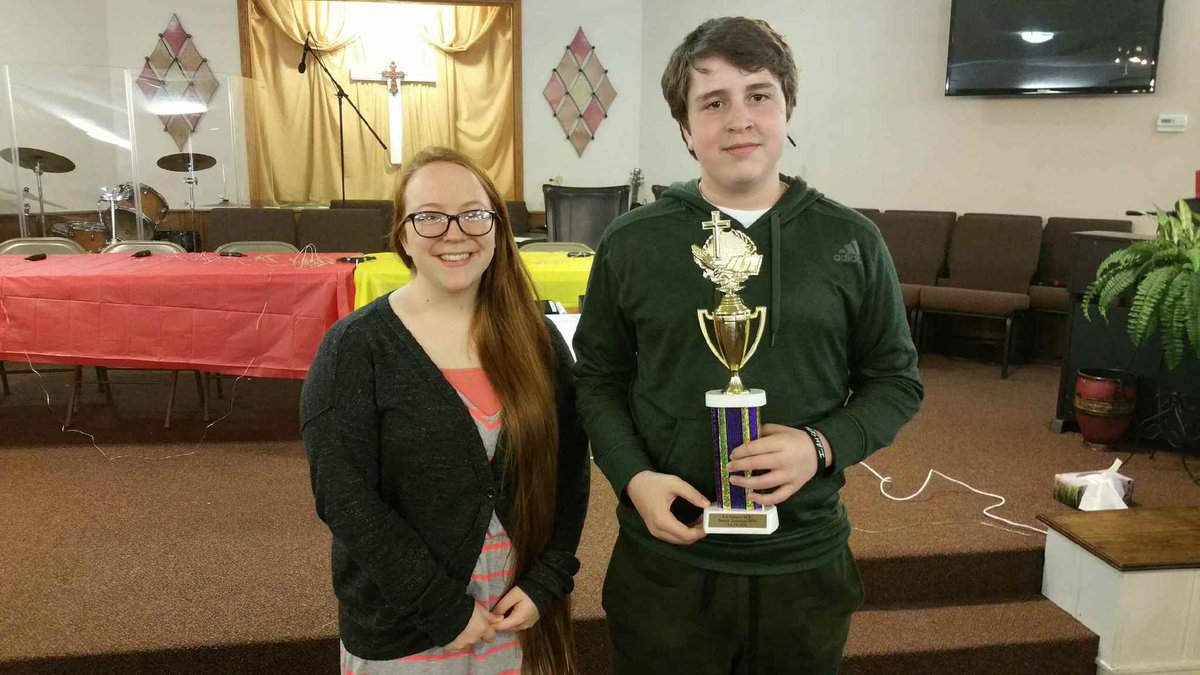 RWMartin63's tweet photo. Congrats to Tara and my man Noah for winning 1st place in Senior Quizzing tournament today. #hidetheword https://t.co/QJtTgKHvUR