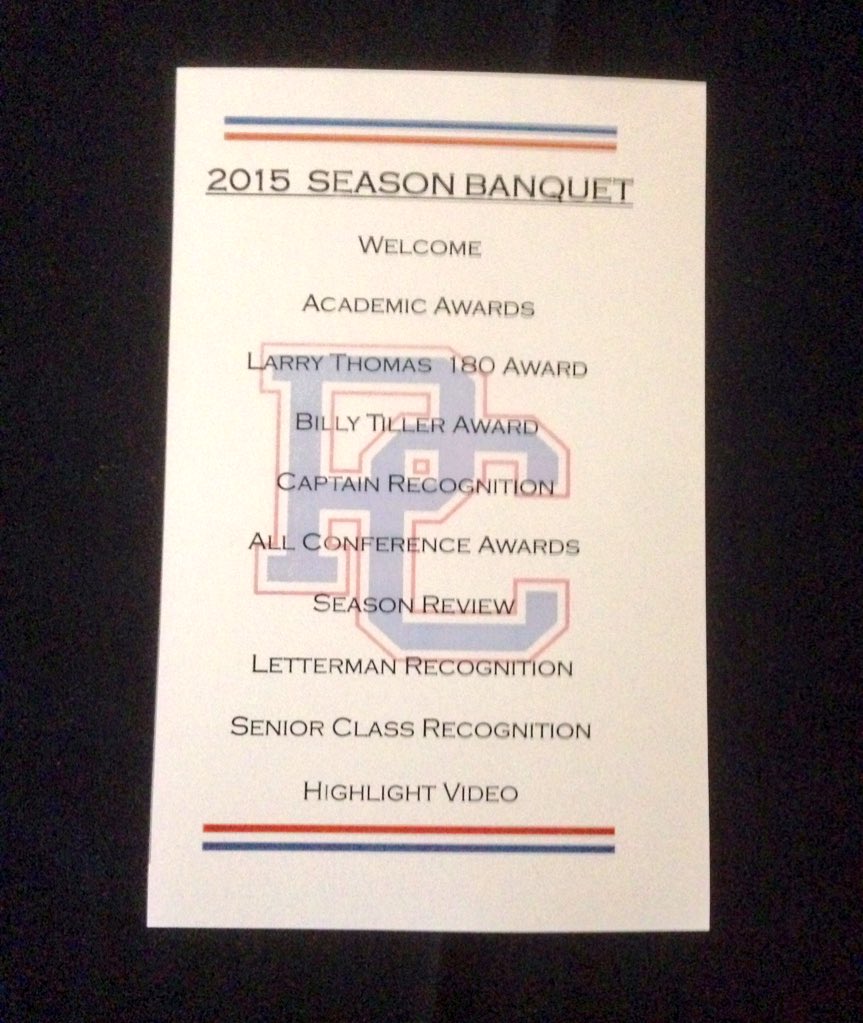 BlueHoseEQ's tweet photo. MSY is ready to host the @BlueHoseFtball 2015 Season Banquet. https://t.co/eSn2Wkk9if