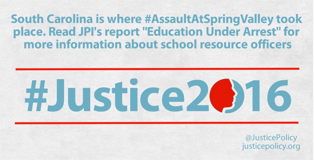 JusticePolicy's tweet image. This #SCprimary remember #AssaultAtSpringValley &amp;amp; the need for #CJreform! #Justice2016 bit.ly/1ouSQ7Q