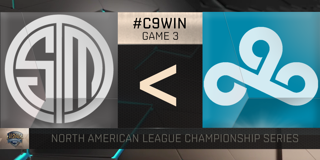 lolesports's tweet photo. .@Cloud9gg take the victory over @TeamSoloMid! #NALCS https://t.co/7oPJIY1Jvf