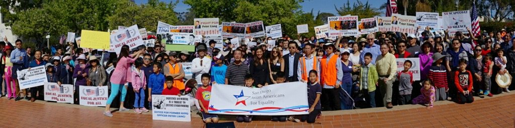 profshen's tweet photo. 1,150 San Diegans rally at Balboa Park for #Justice4Liang.Ex-NYPD conviction led to 100k ppl 30+cities rally@10News https://t.co/HMqO4kkqwA