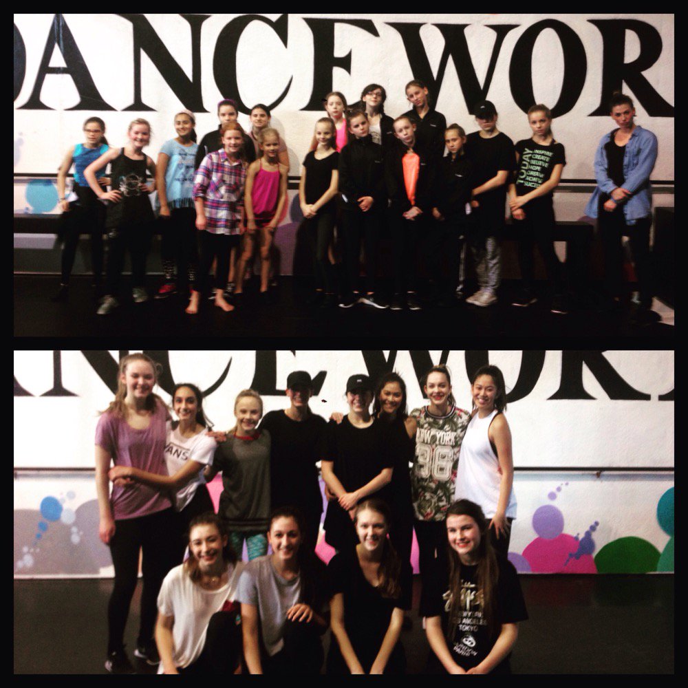 DXdanceworx's tweet photo. BIG thanks to @greerwhi &amp; @calidak for teaching 2 bomb master classes for us today!! So much fun! #dx https://t.co/S8TsaoQSQE