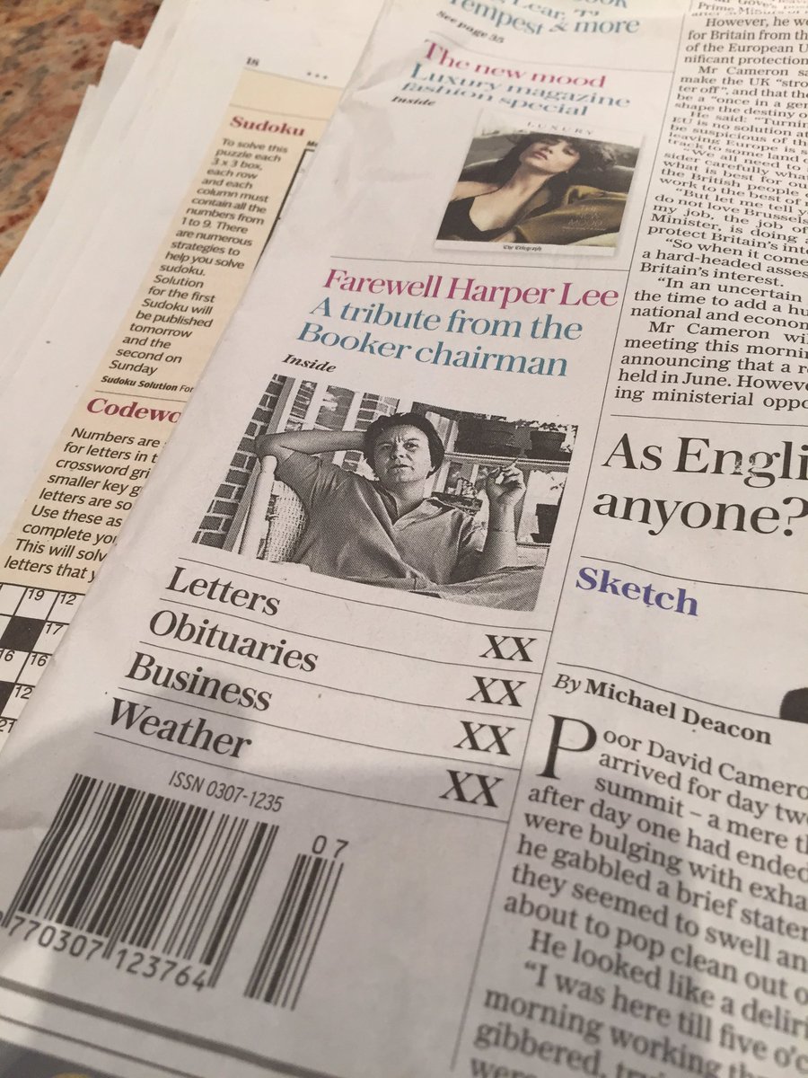 StephenDunk1's tweet photo. Oh dear @TelegraphNews @Telegraph - you'd think someone would proof the front page! #whoops #XX #whatpage? https://t.co/LFlo9oVVf3