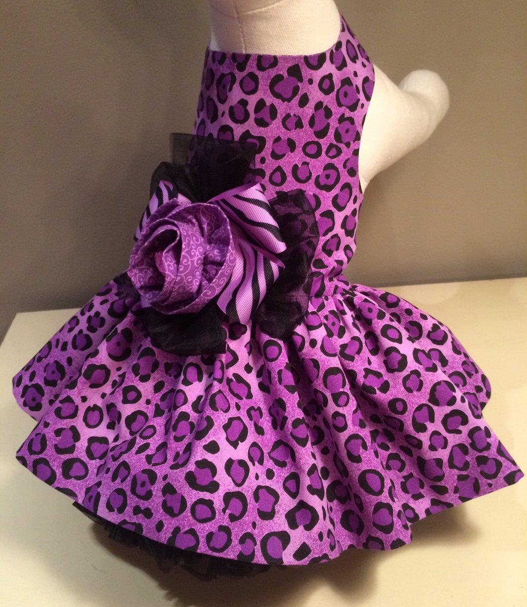 Belle Diva Couture "Lavendar Leopard" for the diva in your pack! #faux leopard #purple leopard