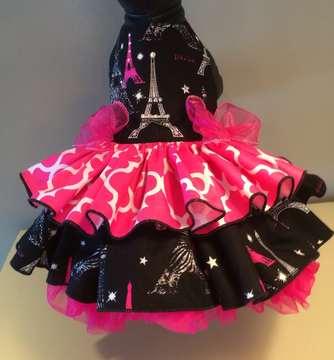 Belle Diva Couture is ready for spring!  "Paris in Springtime" #NationalLoveYourPetDay #ILoveParis #poofydogdress