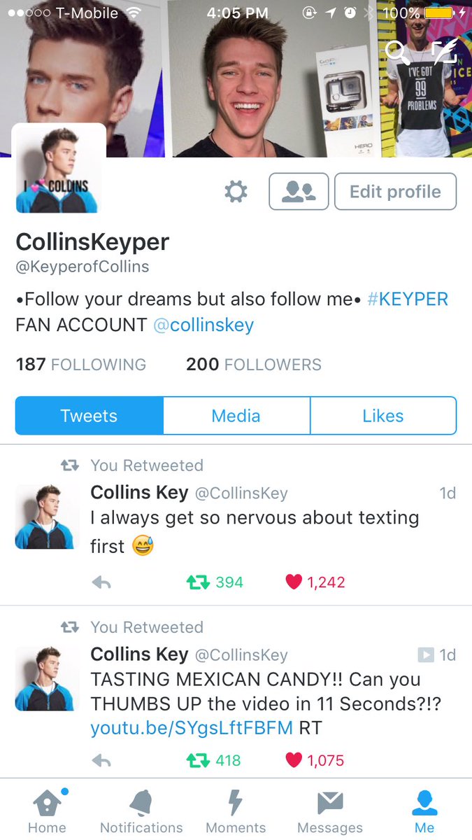 KeyperofCollins's tweet photo. THANKS FOR 200 followers !!!! Love you guys!💕😇😭 https://t.co/B3e8XAgVVW