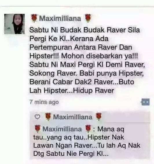 Raver vs Hipster, siapa menang?  monyetangkasa