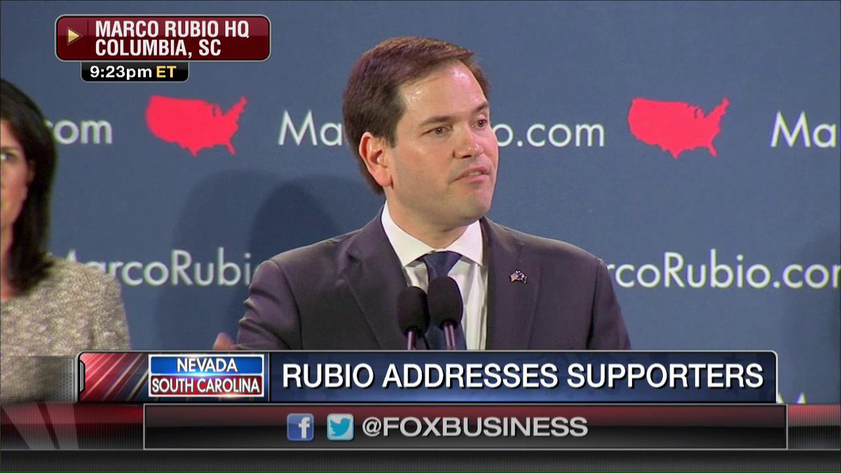 FoxBusiness's tweet photo. .@marcorubio: "Whatever God's will is in this election is what will ultimately happen to us and to our country." https://t.co/marXYu4EvK