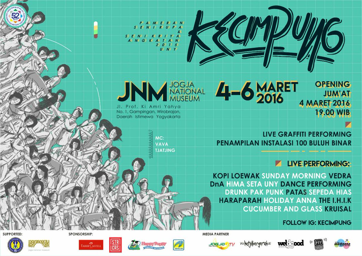 ketjilbergerak's tweet photo. KECIMPUNG | Pemeran Seni Rupa - Kriya UNY | JNM | 4-6 Maret 2016 | FREE! https://t.co/P4nDcxKWWc
