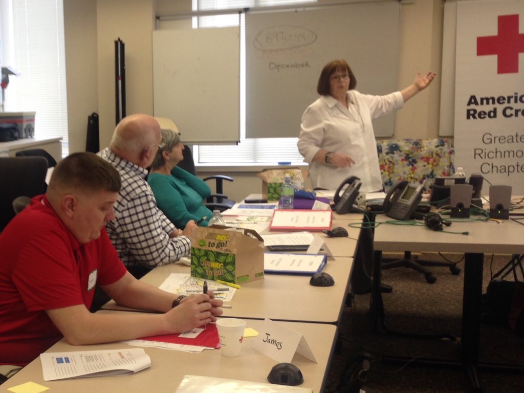 Hard working #RedCross Service to the Armed Forces team spent this Saturday in training to better help our military