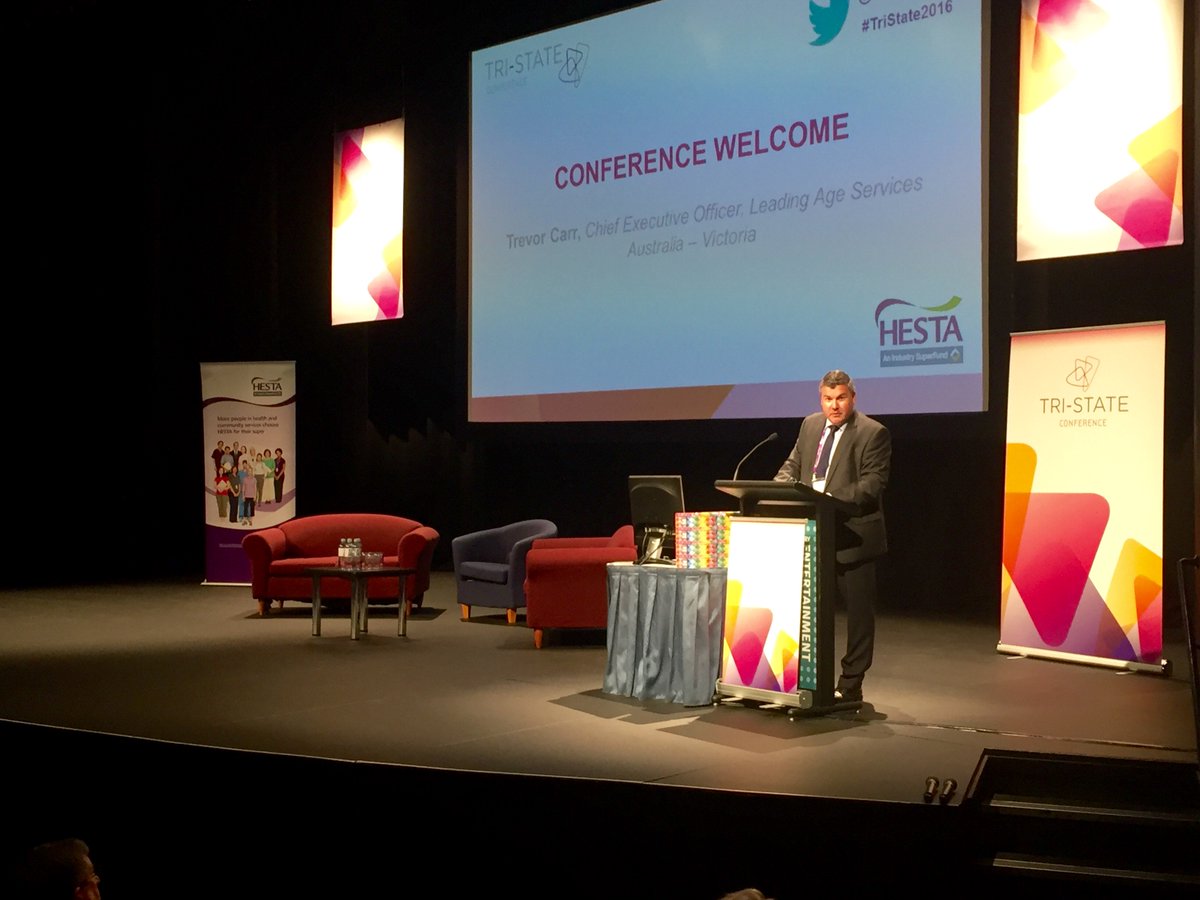 TriStateConf's tweet photo. 1) Tri-State 2016 is underway! LASA Vic CEO Trevor Carr welcomes delegates to #TriState2016. https://t.co/lAYlFaJXWD