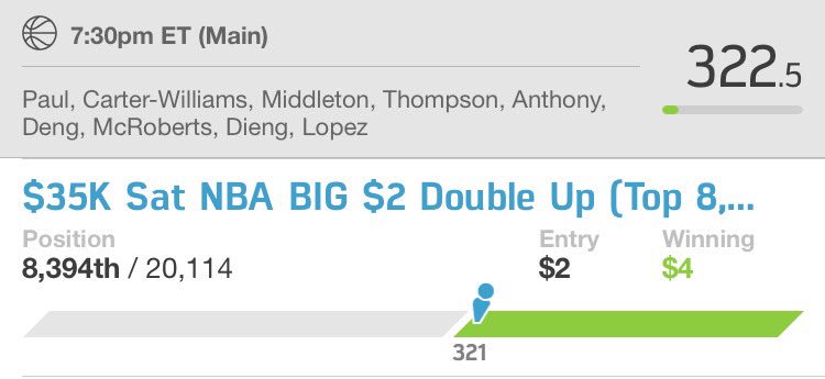 DFSGoldRush's tweet photo. Boom!!! Another night of 💰💰💰 for our team!  #FeelTheRush  #GoldDigging  11-2 FanDuel NBA STREAK!!! DM to join today! https://t.co/rFGbrcM5ww