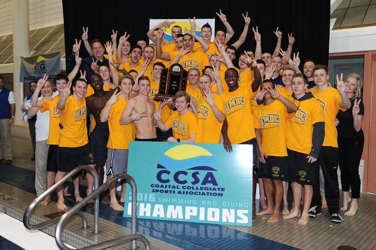 ASUN_Swim_Dive's tweet photo. Claiming back-to-back #CCSA Men's Swimming &amp; Diving titles, your 2015-16 champions -- @UMBCSwimDive! 🏆 https://t.co/dmEkSMnNBO