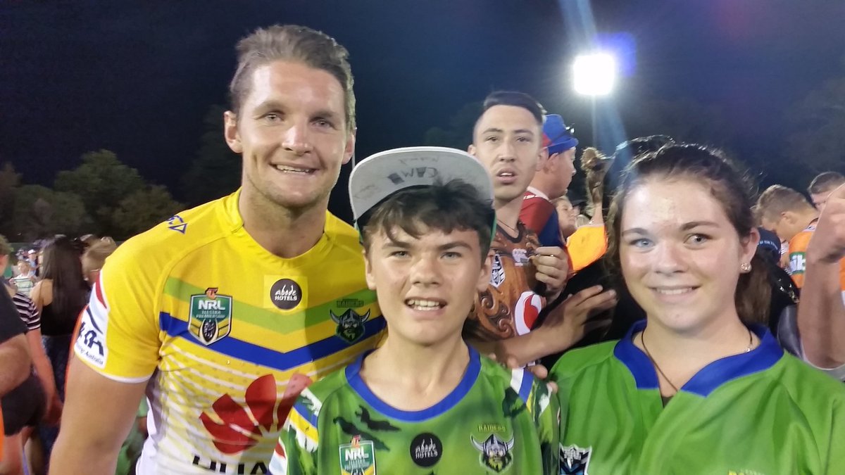 <a href="/Jarrodcroker/">Jarrod Croker</a> thank you for making my kids day,..you and the rest of the raiders boys are a credit to the club 👍👍👍👍👍