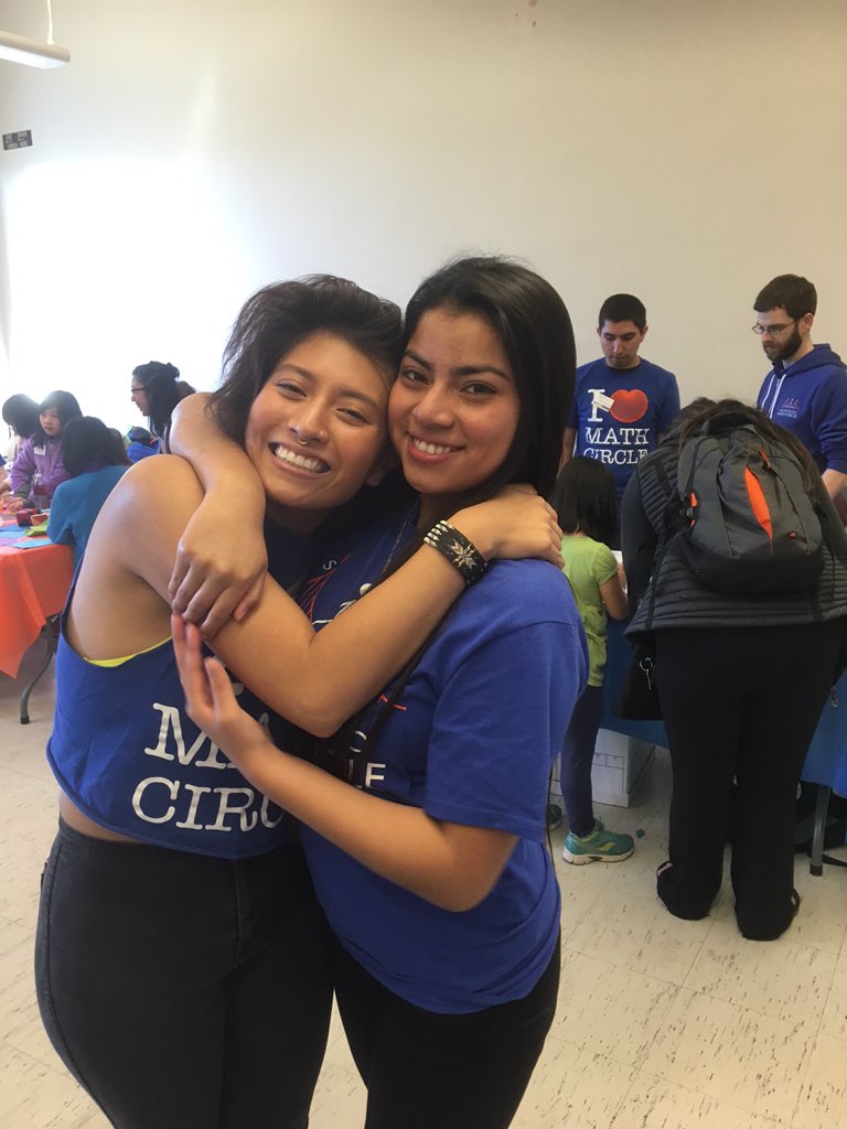 SFMathCircle's tweet image. Instructor Nicole and JJSE student Yesenia came to help out at our 3D #mathcircle today! #mathisfun